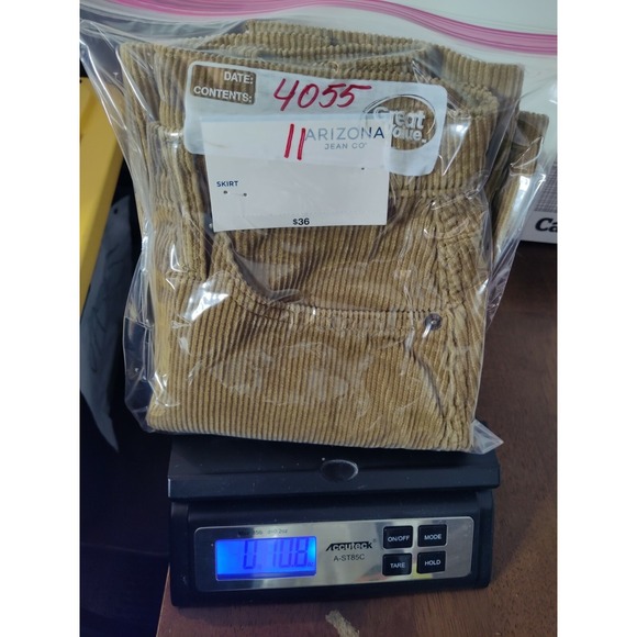 Arizona Jean Juniors Size 11 Button Front Khaki Corduroy Skirt NEW - Picture 7 of 7